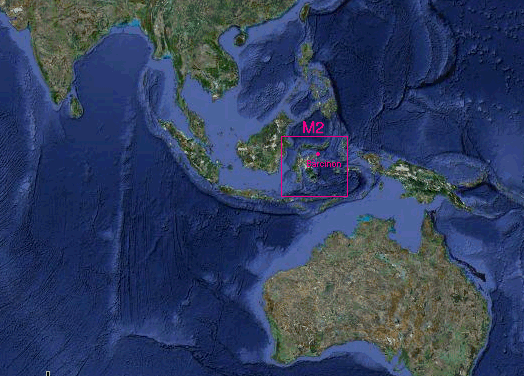 Sobre una foto de satèŀlit vertadera de la Terra